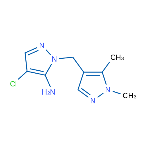 4-Chloro-1-((1,5-dimethyl-1H-pyrazol-4-yl)methyl)-1H-pyrazol-5-amine 1g