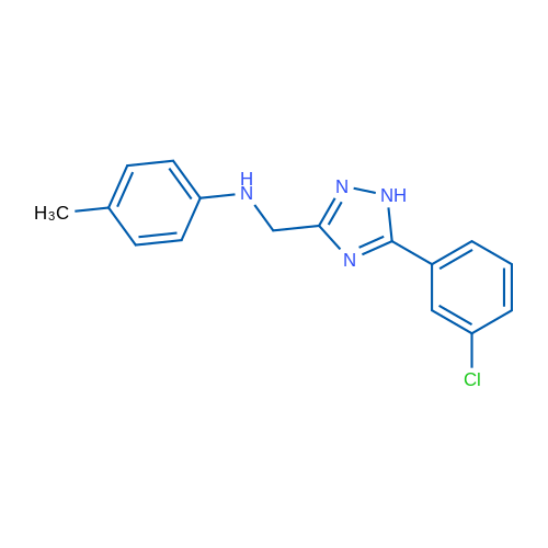 N-((5-(3-Chlorophenyl)-1H-1,2,4-triazol-3-yl)methyl)-4-methylaniline 1g