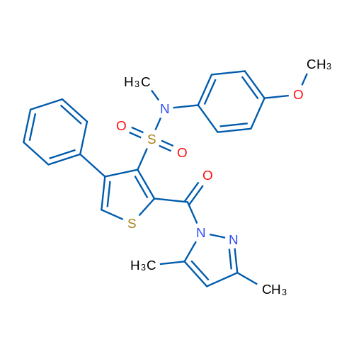 2-(3,5-Dimethyl-1H-pyrazole-1-carbonyl)-N-(4-methoxyphenyl)-N-methyl-4-phenylthiophene-3-sulfonamide 1g