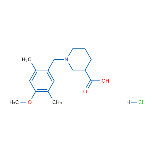 1-(4-Methoxy-2,5-dimethylbenzyl)piperidine-3-carboxylic acid hydrochloride 5g