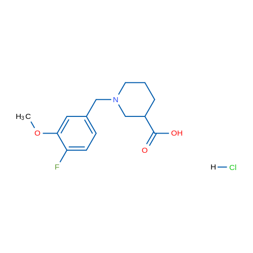 1-(4-Fluoro-3-methoxybenzyl)piperidine-3-carboxylic acid hydrochloride 5g