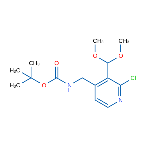 tert-Butyl ((2-chloro-3-(dimethoxymethyl)pyridin-4-yl)methyl)carbamate 1g