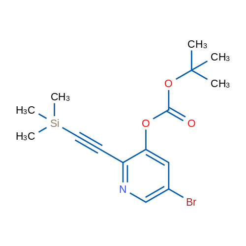 5-Bromo-2-((trimethylsilyl)ethynyl)pyridin-3-yl tert-butyl carbonate 1g