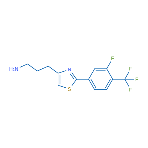 3-(2-(3-Fluoro-4-(trifluoromethyl)phenyl)thiazol-4-yl)propan-1-amine 1g
