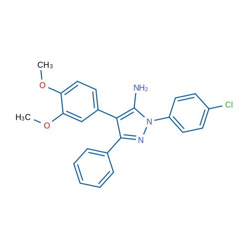 1-(4-Chlorophenyl)-4-(3,4-dimethoxyphenyl)-3-phenyl-1H-pyrazol-5-amine 5g