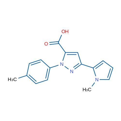 3-(1-Methyl-1H-pyrrol-2-yl)-1-(4-methylphenyl)-1H-pyrazole-5-carboxylic acid 1g