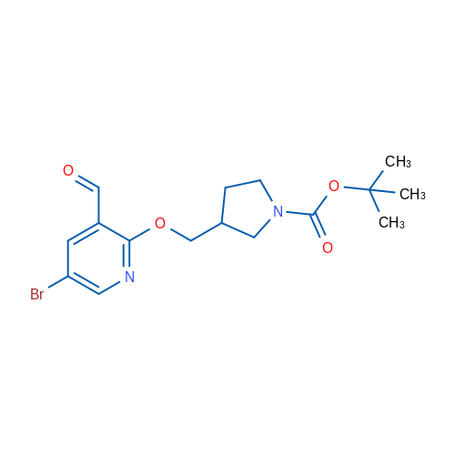 tert-Butyl 3-(((5-bromo-3-formylpyridin-2-yl)oxy)methyl)pyrrolidine-1-carboxylate 1g