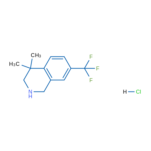 4,4-Dimethyl-7-(trifluoromethyl)-1,2,3,4-tetrahydroisoquinoline hydrochloride 1g