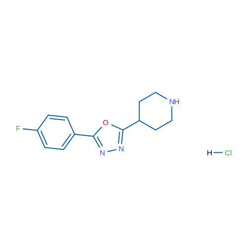 2-(4-Fluorophenyl)-5-(piperidin-4-yl)-1,3,4-oxadiazole hydrochloride 1g