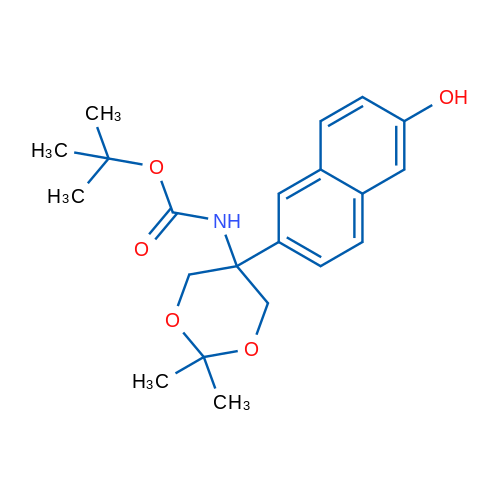 tert-Butyl 5-(6-hydroxynaphthalen-2-yl)-2,2-dimethyl-1,3-dioxan-5-ylcarbamate 1g
