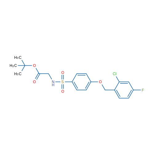tert-Butyl 2-(4-((2-chloro-4-fluorobenzyl)oxy)phenylsulfonamido)acetate 1g