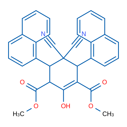 1,3-Dimethyl 5,5-dicyano-2-hydroxy-4,6-bis(naphthalen-1-yl)cyclohex-1-ene-1,3-dicarboxylate 1g