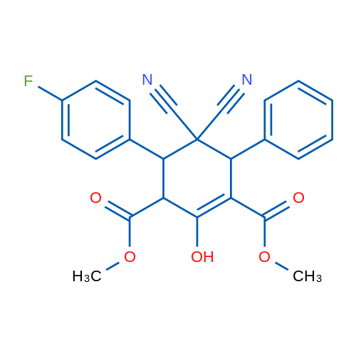 1,3-Dimethyl 5,5-dicyano-4-(4-fluorophenyl)-2-hydroxy-6-phenylcyclohex-1-ene-1,3-dicarboxylate 1g