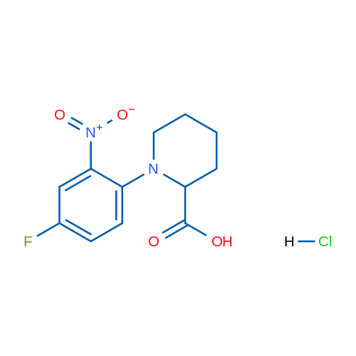 1-(4-Fluoro-2-nitrophenyl)piperidine-2-carboxylic acid hydrochloride 1g