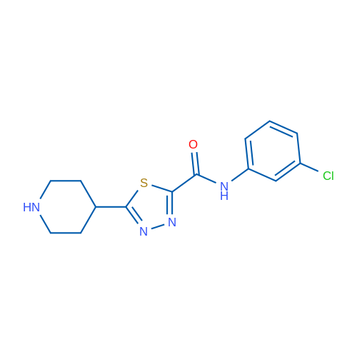 N-(3-Chlorophenyl)-5-(piperidin-4-yl)-1,3,4-thiadiazole-2-carboxamide 1g