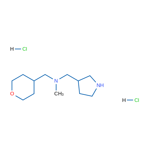 N-Methyl-1-(pyrrolidin-3-yl)-N-((tetrahydro-2H-pyran-4-yl)methyl)methanamine dihydrochloride 1g