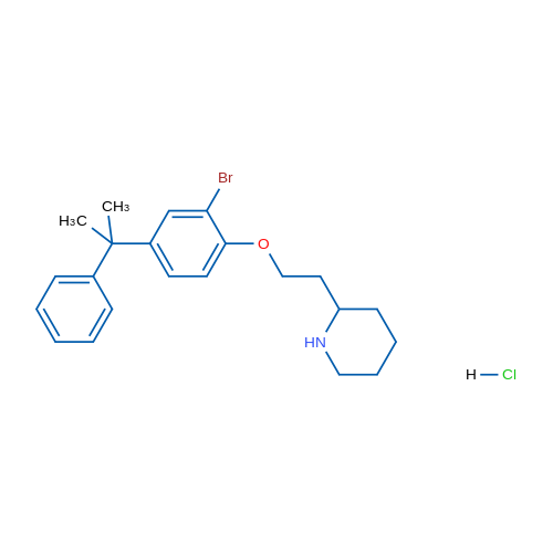 2-(2-(2-Bromo-4-(2-phenylpropan-2-yl)phenoxy)ethyl)piperidine hydrochloride 5g
