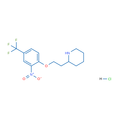 2-(2-(2-Nitro-4-(trifluoromethyl)phenoxy)ethyl)piperidine hydrochloride 5g