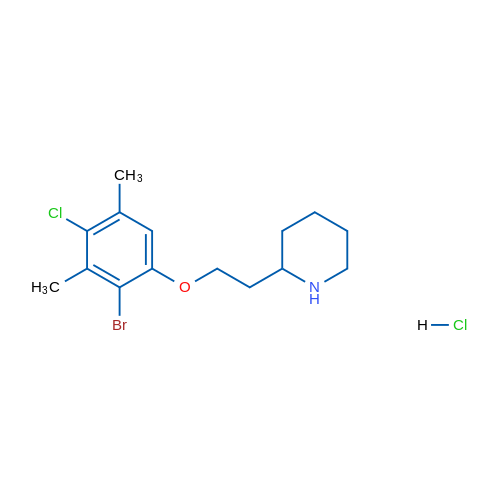 2-(2-(2-Bromo-4-chloro-3,5-dimethylphenoxy)ethyl)piperidine hydrochloride 5g
