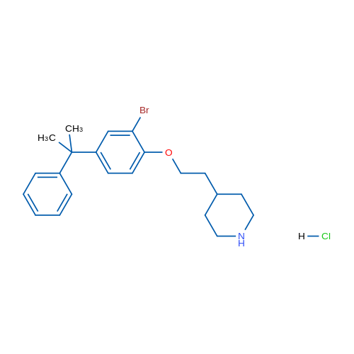 4-(2-(2-Bromo-4-(2-phenylpropan-2-yl)phenoxy)ethyl)piperidine hydrochloride 1g