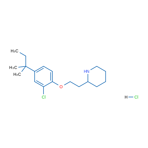 2-(2-(2-Chloro-4-(tert-pentyl)phenoxy)ethyl)piperidine hydrochloride 5g