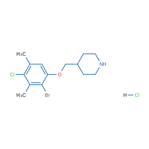 4-((2-Bromo-4-chloro-3,5-dimethylphenoxy)methyl)piperidine hydrochloride 5g