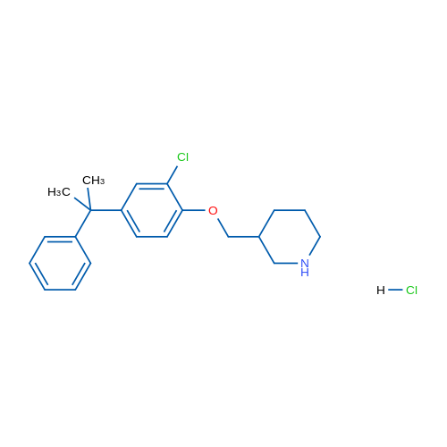 3-((2-Chloro-4-(2-phenylpropan-2-yl)phenoxy)methyl)piperidine hydrochloride 5g