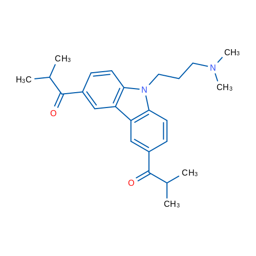 1,1'-(9-(3-(Dimethylamino)propyl)-9H-carbazole-3,6-diyl)bis(2-methylpropan-1-one) 1g