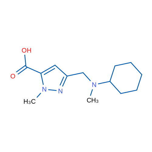 3-((Cyclohexyl(methyl)amino)methyl)-1-methyl-1H-pyrazole-5-carboxylic acid 1g