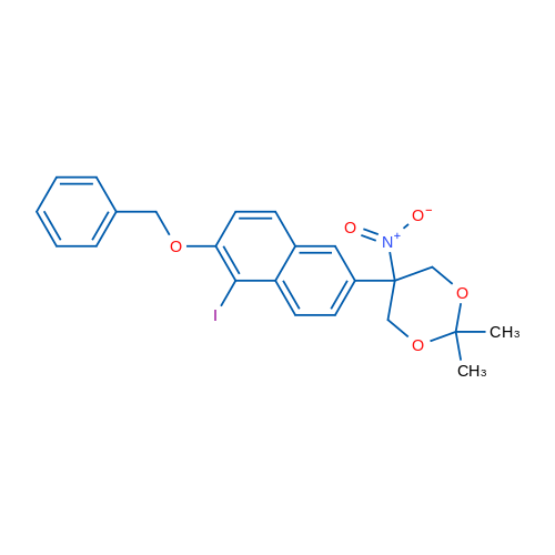 5-(6-(Benzyloxy)-5-iodonaphthalen-2-yl)-2,2-dimethyl-5-nitro-1,3-dioxane 1g