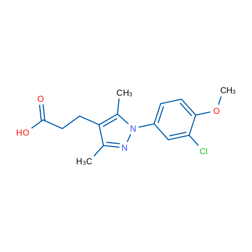 3-(1-(3-Chloro-4-methoxyphenyl)-3,5-dimethyl-1H-pyrazol-4-yl)propanoic acid 1g