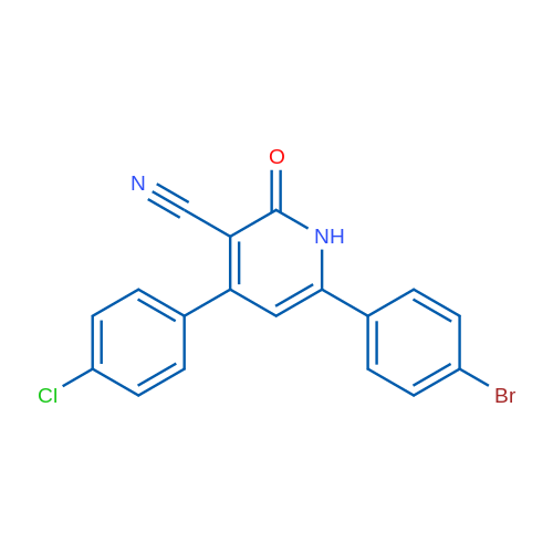 6-(4-Bromophenyl)-4-(4-chlorophenyl)-2-oxo-1,2-dihydropyridine-3-carbonitrile 1g