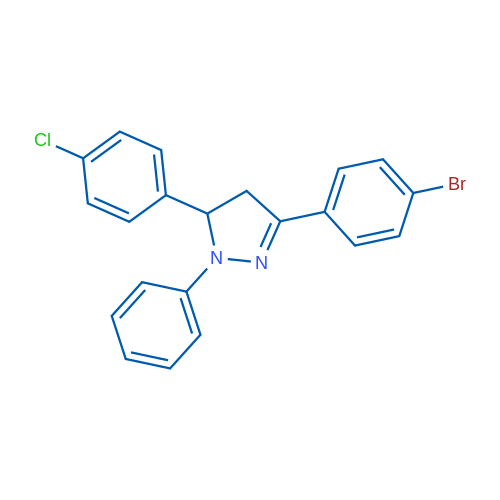 3-(4-Bromophenyl)-5-(4-chlorophenyl)-1-phenyl-4,5-dihydro-1H-pyrazole 1g