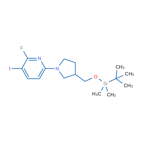 6-(3-(((tert-Butyldimethylsilyl)oxy)methyl)pyrrolidin-1-yl)-2-fluoro-3-iodopyridine 1g