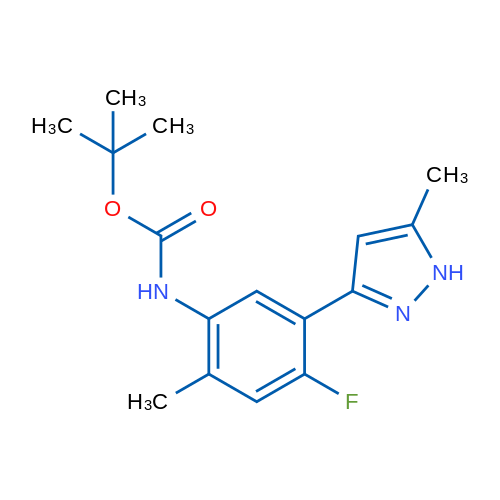 tert-Butyl (4-fluoro-2-methyl-5-(5-methyl-1H-pyrazol-3-yl)phenyl)carbamate 1g