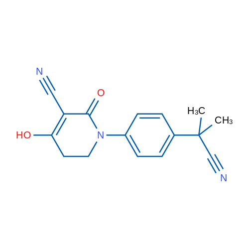 1-(4-(2-Cyanopropan-2-yl)phenyl)-4-hydroxy-2-oxo-1,2,5,6-tetrahydropyridine-3-carbonitrile 1g