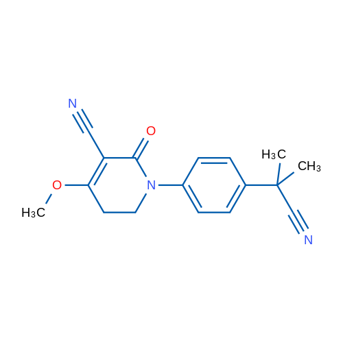1-(4-(2-Cyanopropan-2-yl)phenyl)-4-methoxy-2-oxo-1,2,5,6-tetrahydropyridine-3-carbonitrile 1g