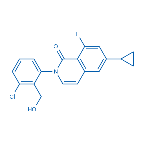 2-(3-Chloro-2-(hydroxymethyl)phenyl)-6-cyclopropyl-8-fluoroisoquinolin-1(2H)-one 1g