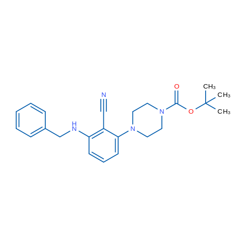 tert-Butyl 4-(3-(benzylamino)-2-cyanophenyl)piperazine-1-carboxylate 1g