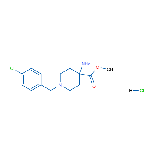 Methyl 4-amino-1-(4-chlorobenzyl)piperidine-4-carboxylate hydrochloride 1g