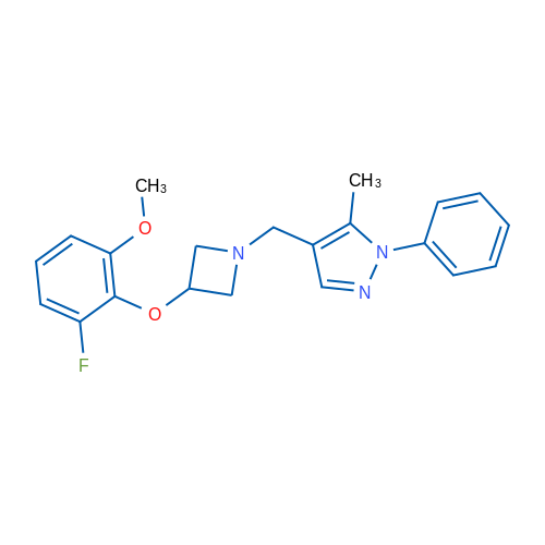4-((3-(2-Fluoro-6-methoxyphenoxy)azetidin-1-yl)methyl)-5-methyl-1-phenyl-1H-pyrazole 1g