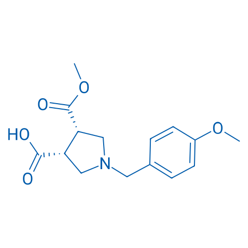 (3R,4S)-1-(4-Methoxybenzyl)-4-(methoxycarbonyl)pyrrolidine-3-carboxylic acid 1g