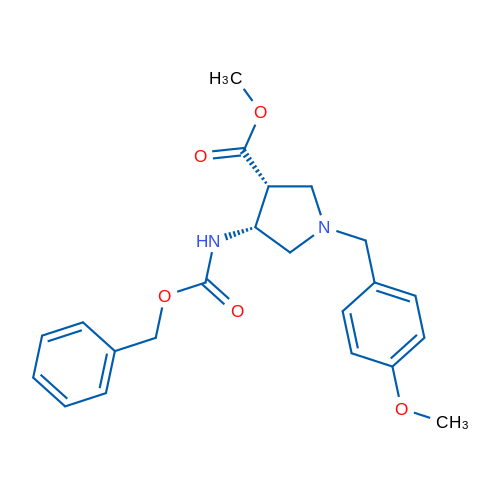 (3R,4R)-Methyl 4-(((benzyloxy)carbonyl)amino)-1-(4-methoxybenzyl)pyrrolidine-3-carboxylate 1g