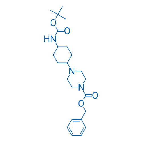 Benzyl 4-(4-((tert-butoxycarbonyl)amino)cyclohexyl)piperazine-1-carboxylate 250mg