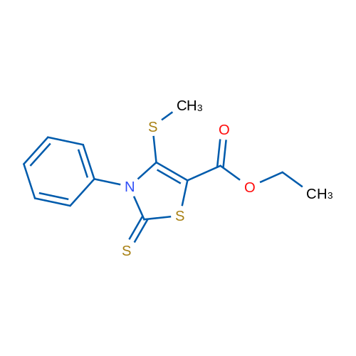 Ethyl 4-(methylsulfanyl)-3-phenyl-2-sulfanylidene-2,3-dihydro-1,3-thiazole-5-carboxylate 1g