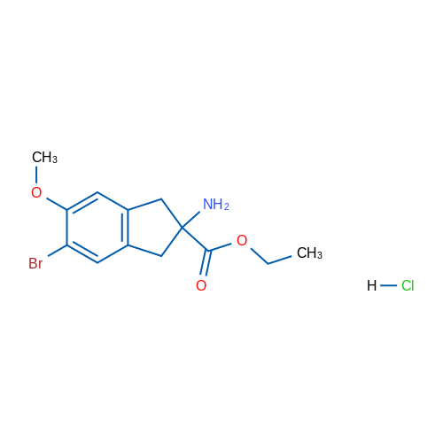 Ethyl 2-amino-5-bromo-6-methoxy-2,3-dihydro-1H-indene-2-carboxylate hydrochloride 1g