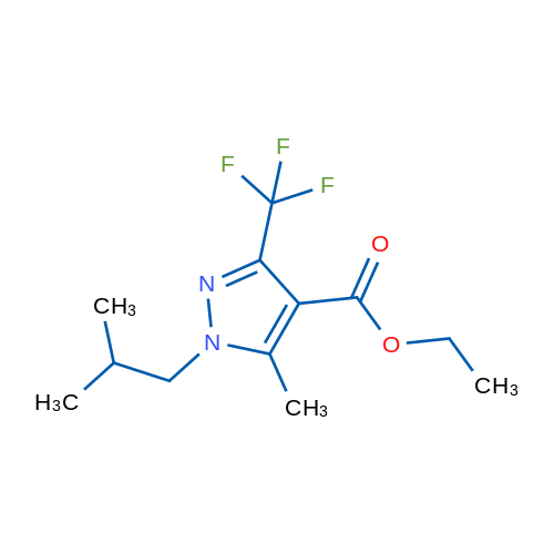 Ethyl 1-isobutyl-5-methyl-3-(trifluoromethyl)-1H-pyrazole-4-carboxylate 1g