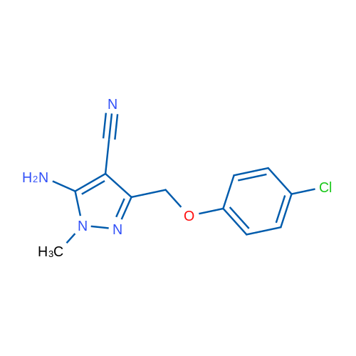 5-Amino-3-((4-chlorophenoxy)methyl)-1-methyl-1H-pyrazole-4-carbonitrile 1g