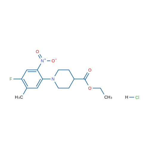 Ethyl 1-(4-fluoro-5-methyl-2-nitrophenyl)piperidine-4-carboxylate hydrochloride 5g