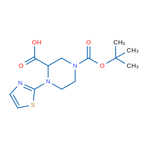 4-(tert-Butoxycarbonyl)-1-(thiazol-2-yl)piperazine-2-carboxylic acid 1g